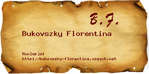 Bukovszky Florentina névjegykártya